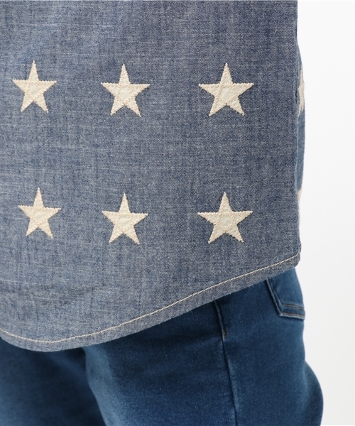 MOUSSY（マウジー）の「STAR DENIM SH（シャツ/ブラウス・レディース・ブルー・1/2）」の8枚目の写真