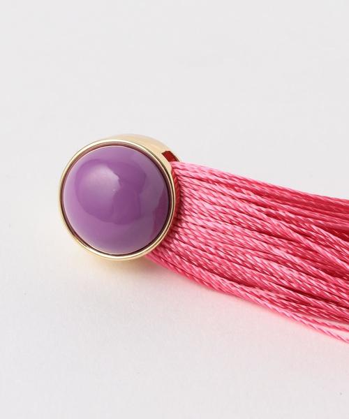 Another Edition（アナザーエディション）の「ビッグフリンジイヤリング/AEBFC Big FRNG ER（イヤリング・レディース・ブラック/ピンク・FREE）」の5枚目の写真