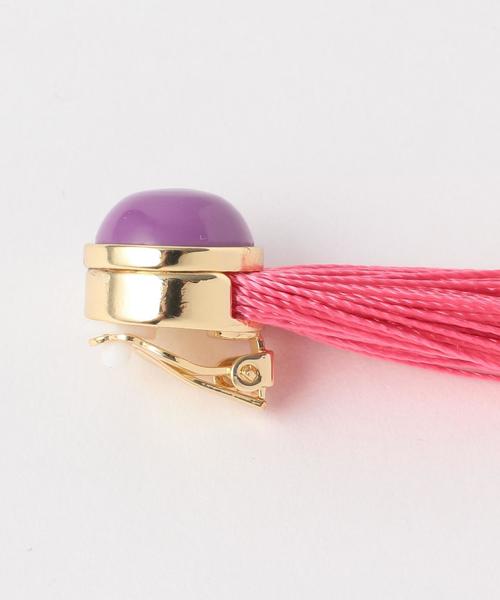 Another Edition（アナザーエディション）の「ビッグフリンジイヤリング/AEBFC Big FRNG ER（イヤリング・レディース・ブラック/ピンク・FREE）」の7枚目の写真