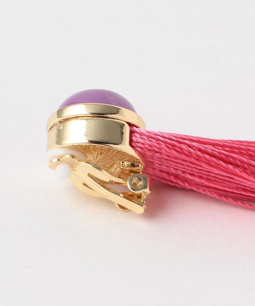 Another Edition（アナザーエディション）の「ビッグフリンジイヤリング/AEBFC Big FRNG ER（イヤリング・レディース・ブラック/ピンク・FREE）」の8枚目の写真