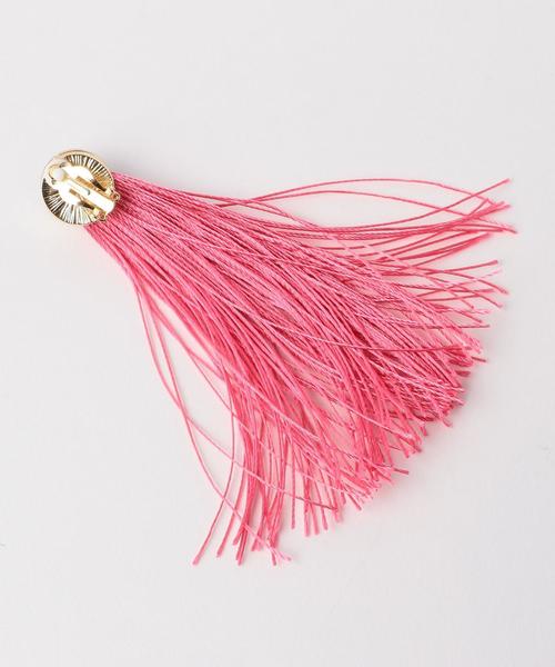 Another Edition（アナザーエディション）の「ビッグフリンジイヤリング/AEBFC Big FRNG ER（イヤリング・レディース・ブラック/ピンク・FREE）」の10枚目の写真