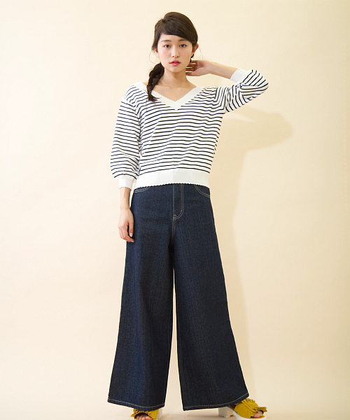 OLIVE des OLIVE（オリーブデオリーブ）の「★スカラップＶプルオーバー（ニット/セーター・レディース・その他/ピンク/レッド/イエロー/オフホワイト・FREE）」の22枚目の写真