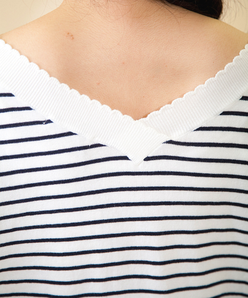 OLIVE des OLIVE（オリーブデオリーブ）の「★スカラップＶプルオーバー（ニット/セーター・レディース・その他/ピンク/レッド/イエロー/オフホワイト・FREE）」の16枚目の写真