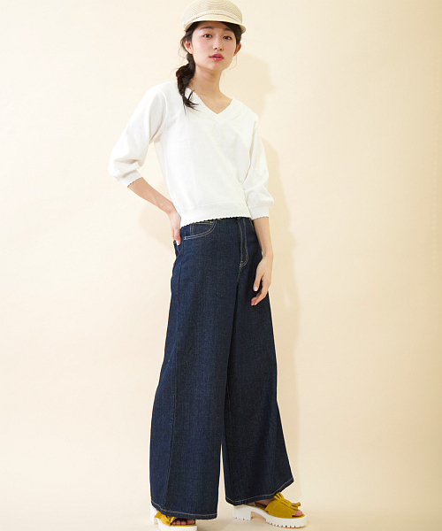 OLIVE des OLIVE（オリーブデオリーブ）の「★スカラップＶプルオーバー（ニット/セーター・レディース・その他/ピンク/レッド/イエロー/オフホワイト・FREE）」の17枚目の写真