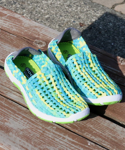 Rock Spring（ロックスプリング）の「ROCK SPRING "CAPE HORN" カジュアルウーブンシューズ(RS-167)（スリッポン・レディース・ホワイト×ネイビー/グリーン/ネイビー/ピンク/グレー/ピンク系その他/シルバー/ブルー系その他/ブルー/ブラック/ストライプ/ライトグリーン/ホワイト系その他/ブルー系その他2/ネイビー系/ダークグリーン・39/37/38/36/35/38h）」の6枚目の写真