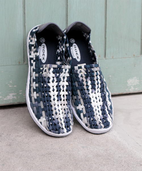 Rock Spring（ロックスプリング）の「ROCK SPRING "CAPE HORN" カジュアルウーブンシューズ(RS-167)（スリッポン・レディース・ホワイト×ネイビー/グリーン/ネイビー/ピンク/グレー/ピンク系その他/シルバー/ブルー系その他/ブルー/ブラック/ストライプ/ライトグリーン/ホワイト系その他/ブルー系その他2/ネイビー系/ダークグリーン・39/37/38/36/35/38h）」の18枚目の写真