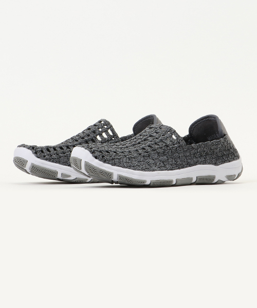 Rock Spring（ロックスプリング）の「ROCK SPRING "CAPE HORN" カジュアルウーブンシューズ(RS-167)（スリッポン・レディース・ホワイト×ネイビー/グリーン/ネイビー/ピンク/グレー/ピンク系その他/シルバー/ブルー系その他/ブルー/ブラック/ストライプ/ライトグリーン/ホワイト系その他/ブルー系その他2/ネイビー系/ダークグリーン・39/37/38/36/35/38h）」の4枚目の写真