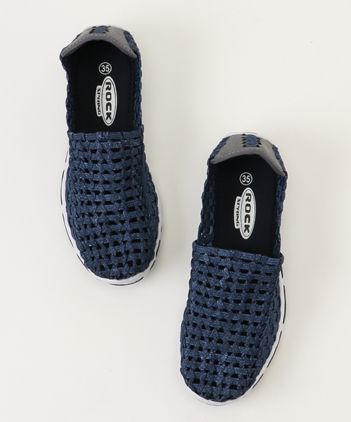 Rock Spring（ロックスプリング）の「ROCK SPRING "CAPE HORN" カジュアルウーブンシューズ(RS-167)（スリッポン・レディース・ホワイト×ネイビー/グリーン/ネイビー/ピンク/グレー/ピンク系その他/シルバー/ブルー系その他/ブルー/ブラック/ストライプ/ライトグリーン/ホワイト系その他/ブルー系その他2/ネイビー系/ダークグリーン・39/37/38/36/35/38h）」の22枚目の写真