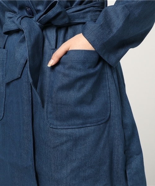 PAGEBOY（ページボーイ）の「ノーカラーガウン（ノーカラージャケット・レディース・ブルー・FREE）」の7枚目の写真