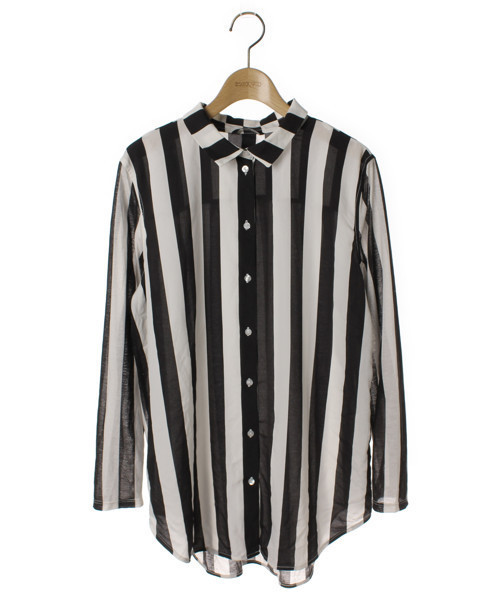 H M エイチ アンド エム の ストライプ柄長袖シャツ シャツ ブラウス Wear