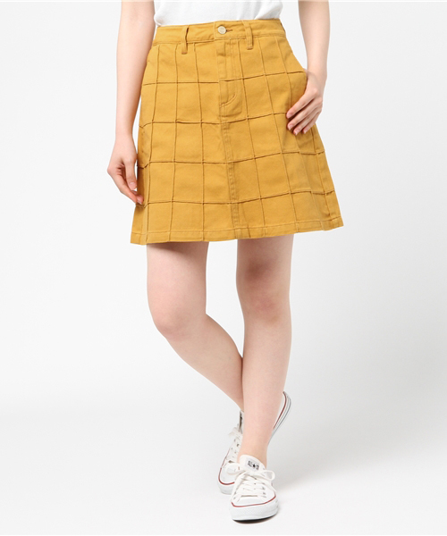 WEGO（ウィゴー）の「WEGO/リメイクワークAラインスカート（デニムスカート・レディース・マルチ/ライトインディゴブルー/マスタード/その他1/ブルー系その他/ダークオレンジ・FREE）」の20枚目の写真