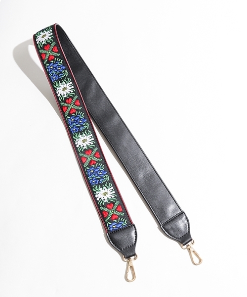 WEGO（ウィゴー）の「WEGO/フラワー刺繍ショルダーバッグ（ショルダーバッグ・レディース・ブラック/ホワイト/キャメル・FREE）」の6枚目の写真