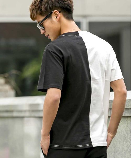 A.S.M（エーエスエム）の「切替パロディーTシャツ（Tシャツ/カットソー・メンズ・ブラック×ブルー/ホワイト×ブラック・48/50）」の14枚目の写真