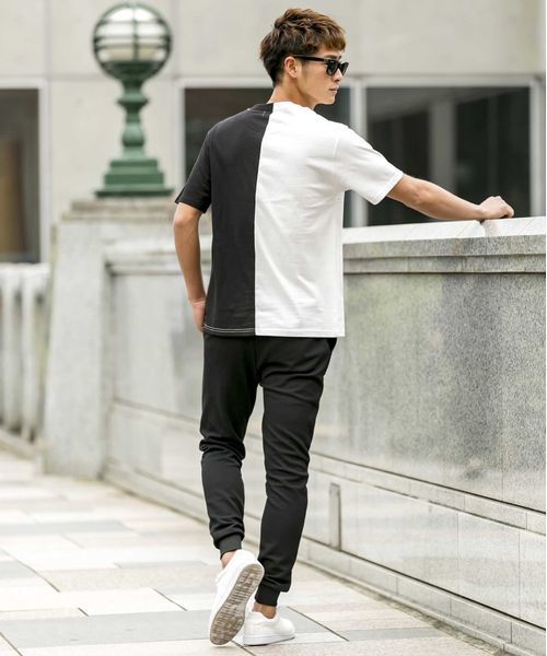 A.S.M（エーエスエム）の「切替パロディーTシャツ（Tシャツ/カットソー・メンズ・ブラック×ブルー/ホワイト×ブラック・48/50）」の9枚目の写真