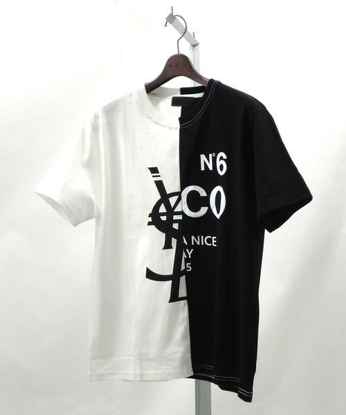 A.S.M（エーエスエム）の「切替パロディーTシャツ（Tシャツ/カットソー・メンズ・ブラック×ブルー/ホワイト×ブラック・48/50）」の10枚目の写真