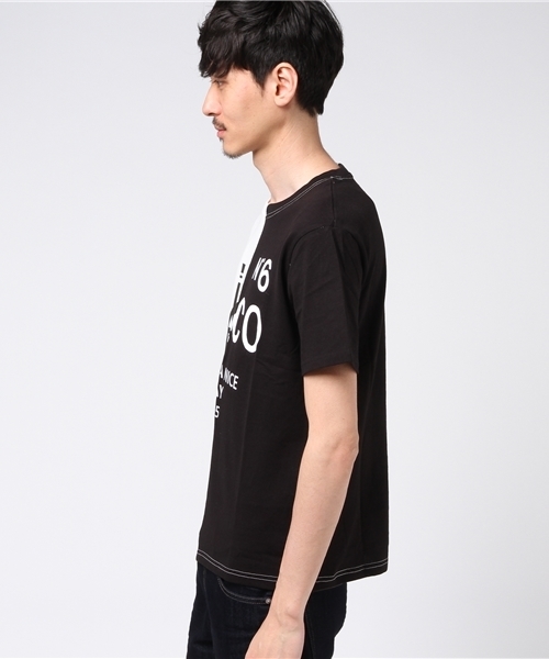 A.S.M（エーエスエム）の「切替パロディーTシャツ（Tシャツ/カットソー・メンズ・ブラック×ブルー/ホワイト×ブラック・48/50）」の3枚目の写真