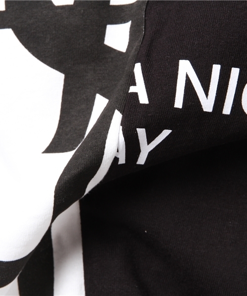 A.S.M（エーエスエム）の「切替パロディーTシャツ（Tシャツ/カットソー・メンズ・ブラック×ブルー/ホワイト×ブラック・48/50）」の8枚目の写真