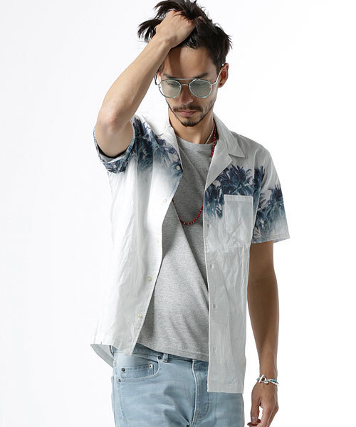 JACKROSE（ジャックローズ）の「グラデリゾートシャツ（シャツ/ブラウス・メンズ・ブルー/グリーン/ブラック・L/M）」の18枚目の写真