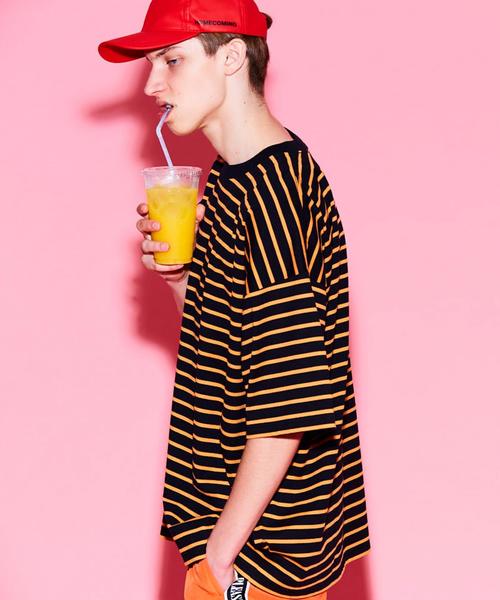 MONKEY TIME(モンキータイム)の「<monkey time> BORDER WIDE TEE/Tシャツ ◆(Tシャツ/カットソー・メンズ・ホワイト/ブラック・SMALL/LARGE/X-LARGE/MEDIUM)」の5枚目の写真