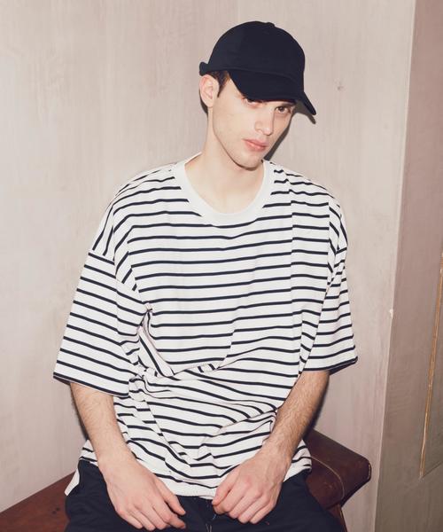 MONKEY TIME(モンキータイム)の「<monkey time> BORDER WIDE TEE/Tシャツ ◆(Tシャツ/カットソー・メンズ・ホワイト/ブラック・SMALL/LARGE/X-LARGE/MEDIUM)」の8枚目の写真