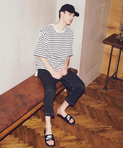 MONKEY TIME(モンキータイム)の「<monkey time> BORDER WIDE TEE/Tシャツ ◆(Tシャツ/カットソー・メンズ・ホワイト/ブラック・SMALL/LARGE/X-LARGE/MEDIUM)」の4枚目の写真