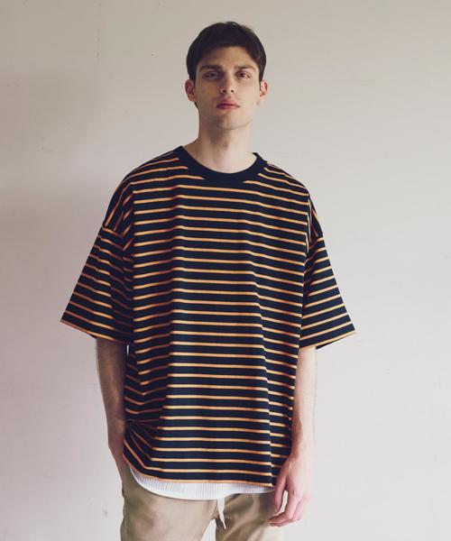 MONKEY TIME(モンキータイム)の「<monkey time> BORDER WIDE TEE/Tシャツ ◆(Tシャツ/カットソー・メンズ・ホワイト/ブラック・SMALL/LARGE/X-LARGE/MEDIUM)」の11枚目の写真