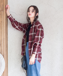 Khaju | Khaju:チェックビッグシャツ(シャツ/ブラウス)