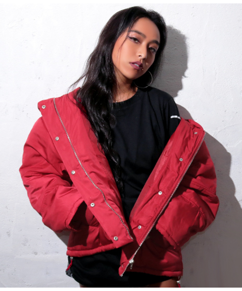 ANAP(アナップ)の「ショールフード中綿ジャケット(その他アウター・レディース・カーキ/ブラック/レッド・FREE)」の3枚目の写真