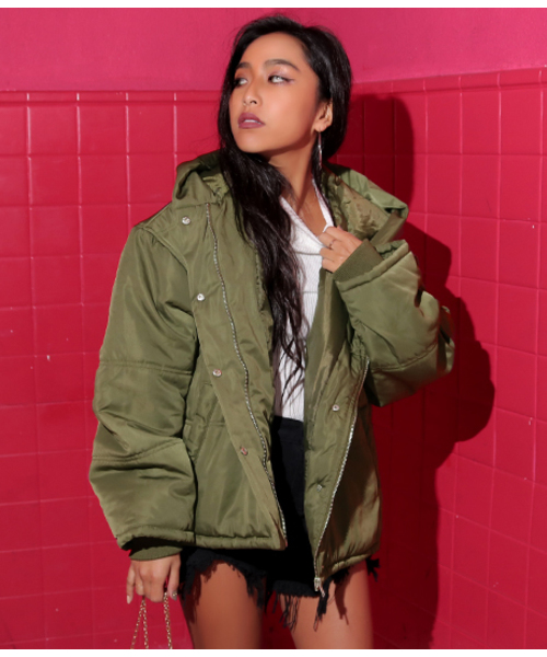 ANAP(アナップ)の「ショールフード中綿ジャケット(その他アウター・レディース・カーキ/ブラック/レッド・FREE)」の16枚目の写真