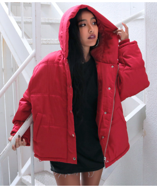 ANAP(アナップ)の「ショールフード中綿ジャケット(その他アウター・レディース・カーキ/ブラック/レッド・FREE)」の18枚目の写真