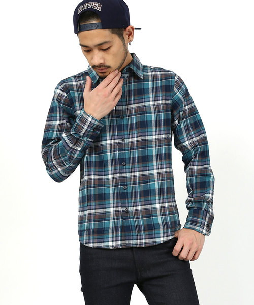 Rocky Monroe（ロッキーモンロー）の「綿ビエラチェック起毛レギュラーシャツ（シャツ/ブラウス・メンズ・A/B/C/D/F/G/H/I/J/L/K/E・M/L/XL）」の6枚目の写真
