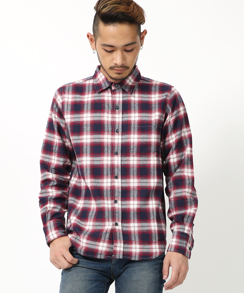 Rocky Monroe（ロッキーモンロー）の「綿ビエラチェック起毛レギュラーシャツ（シャツ/ブラウス・メンズ・A/B/C/D/F/G/H/I/J/L/K/E・M/L/XL）」の10枚目の写真