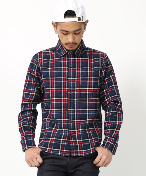 Rocky Monroe（ロッキーモンロー）の「綿ビエラチェック起毛レギュラーシャツ（シャツ/ブラウス・メンズ・A/B/C/D/F/G/H/I/J/L/K/E・M/L/XL）」の11枚目の写真