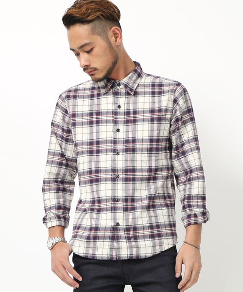Rocky Monroe（ロッキーモンロー）の「綿ビエラチェック起毛レギュラーシャツ（シャツ/ブラウス・メンズ・A/B/C/D/F/G/H/I/J/L/K/E・M/L/XL）」の12枚目の写真