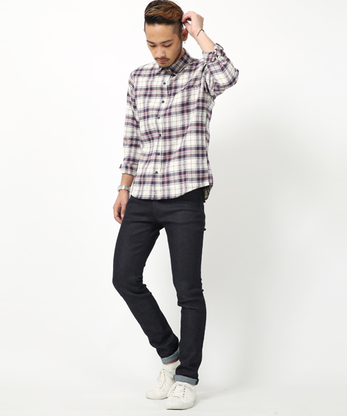Rocky Monroe（ロッキーモンロー）の「綿ビエラチェック起毛レギュラーシャツ（シャツ/ブラウス・メンズ・A/B/C/D/F/G/H/I/J/L/K/E・M/L/XL）」の15枚目の写真