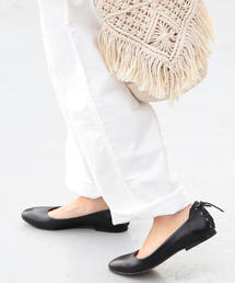 BEAUTY&YOUTH UNITED ARROWS | BY∴ レザーバックレースアップフラットパンプス1.0 ◆(パンプス)