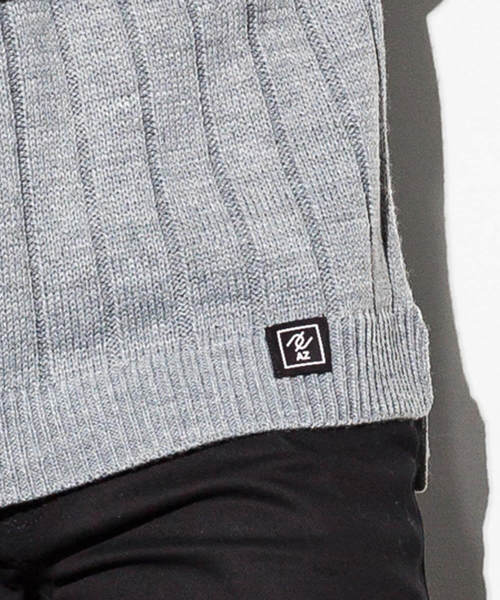 AZ by junhashimoto（エーゼイ バイ ジュンハシモト）の「AZ by junhashimoto(エーゼイ バイ ジュンハシモト)ブロードステッチニット（ニット/セーター・メンズ・トップグレー/マスタード/オフホワイト/ブラック・LARGE/MEDIUM/X-LARGE/SMALL）」の7枚目の写真