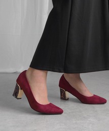 ゴールドヒールポインテッドパンプス 　◇