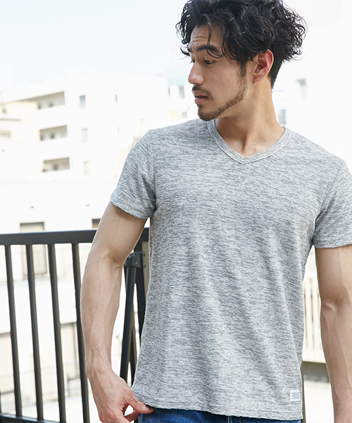 AZUL by moussy(アズールバイマウジー)の「スラブパイルVネック半袖T(Tシャツ/カットソー・メンズ・トップグレー/ホワイト/ネイビー/ブルー系その他・LARGE/MEDIUM/SMALL/X-LARGE/X-SMALL)」の13枚目の写真