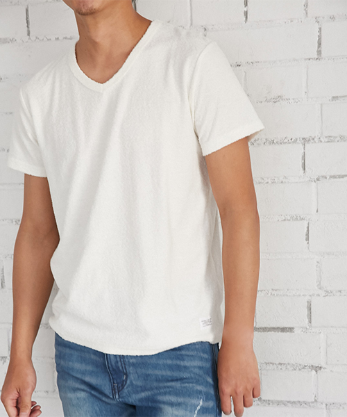 AZUL by moussy(アズールバイマウジー)の「スラブパイルVネック半袖T(Tシャツ/カットソー・メンズ・トップグレー/ホワイト/ネイビー/ブルー系その他・LARGE/MEDIUM/SMALL/X-LARGE/X-SMALL)」の21枚目の写真