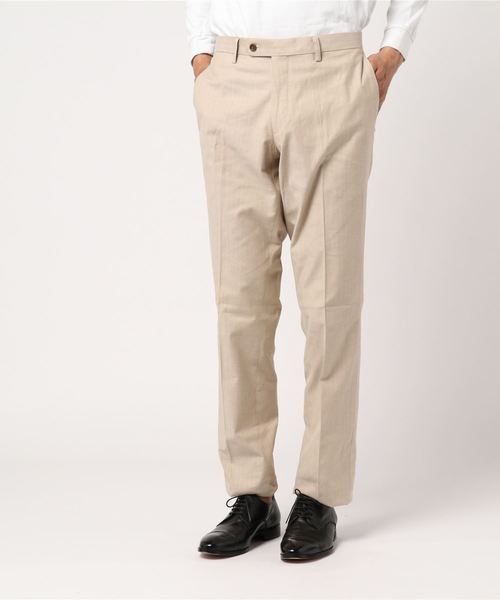 Taka Q タカキュー の タカキューメンズ Taka Q Men ストレッチcoolmaxヘリンボンビジネスパンツ ベージュ Coolbiz クールビズおすすめアイテム スーツパンツ Wear