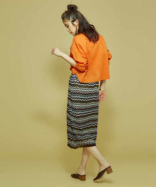 Abahouse Devinette（ドゥヴィネット）の「ジグザグボーダースカート（スカート・レディース・その他1/ブラウン・FREE）」の9枚目の写真