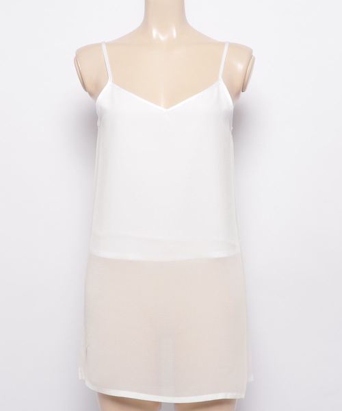 EMODA（エモダ）の「レイヤーシフォンＣＡ（キャミソール・レディース・ホワイト/ピンク・FREE）」の2枚目の写真