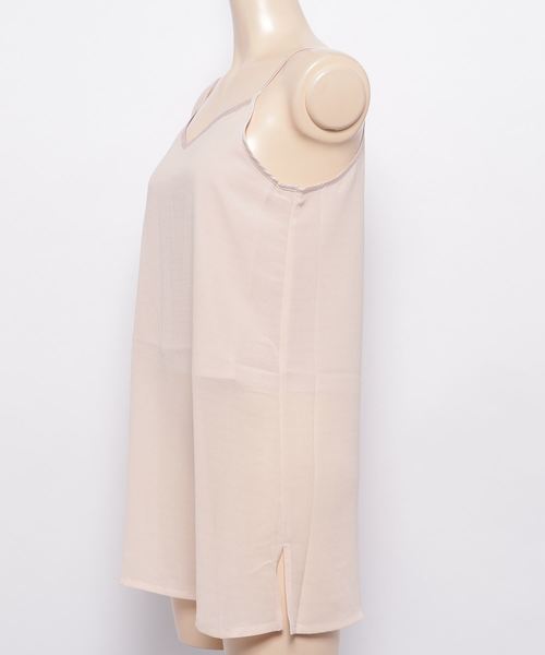 EMODA（エモダ）の「レイヤーシフォンＣＡ（キャミソール・レディース・ホワイト/ピンク・FREE）」の3枚目の写真