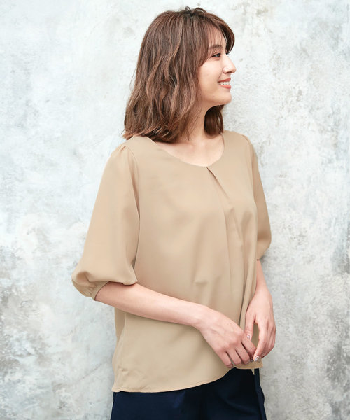 KOBE LETTUCE（コウベレタス）の「選べる4typeとろみ落ち感ブラウストップス（シャツ/ブラウス・レディース・オフホワイト/ベージュ/グリーン/ネイビー/ホワイト系その他/ブルー系その他/ホワイト系その他2/ベージュ系その他/グリーン系その他/ブルー系その他2/ホワイト系その他3/ブルー系その他3/ホワイト系その他4/ベージュ系その他2/グリーン系その他2/ブルー系その他4/ホワイト系その他5/ブルー系その他5/ホワイト系その他6/ベージュ系その他3/グリーン系その他3/ブルー系その他6/ホワイト系その他7/ブルー系その他7・FREE）」の10枚目の写真