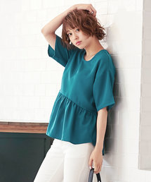 KOBE LETTUCE | 選べる4type[フレンチ袖/フリル袖/バルーン袖/イレヘム]とろみ落ち感ブラウストップス/レディース[C3307]神戸レタス(シャツ/ブラウス)