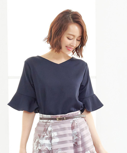 KOBE LETTUCE（コウベレタス）の「選べる4typeとろみ落ち感ブラウストップス（シャツ/ブラウス・レディース・オフホワイト/ベージュ/グリーン/ネイビー/ホワイト系その他/ブルー系その他/ホワイト系その他2/ベージュ系その他/グリーン系その他/ブルー系その他2/ホワイト系その他3/ブルー系その他3/ホワイト系その他4/ベージュ系その他2/グリーン系その他2/ブルー系その他4/ホワイト系その他5/ブルー系その他5/ホワイト系その他6/ベージュ系その他3/グリーン系その他3/ブルー系その他6/ホワイト系その他7/ブルー系その他7・FREE）」の21枚目の写真