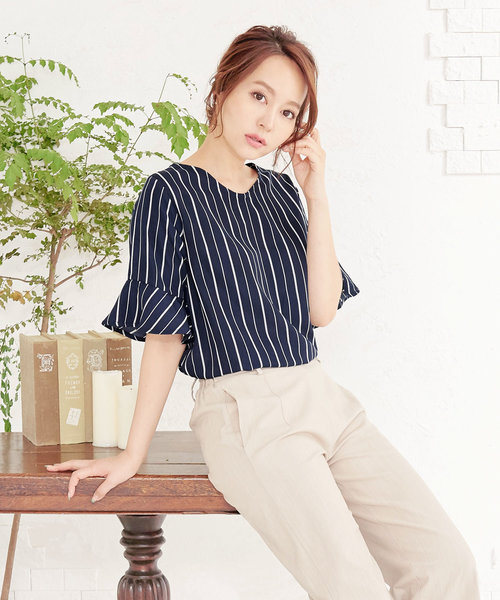 KOBE LETTUCE（コウベレタス）の「選べる4typeとろみ落ち感ブラウストップス（シャツ/ブラウス・レディース・オフホワイト/ベージュ/グリーン/ネイビー/ホワイト系その他/ブルー系その他/ホワイト系その他2/ベージュ系その他/グリーン系その他/ブルー系その他2/ホワイト系その他3/ブルー系その他3/ホワイト系その他4/ベージュ系その他2/グリーン系その他2/ブルー系その他4/ホワイト系その他5/ブルー系その他5/ホワイト系その他6/ベージュ系その他3/グリーン系その他3/ブルー系その他6/ホワイト系その他7/ブルー系その他7・FREE）」の22枚目の写真