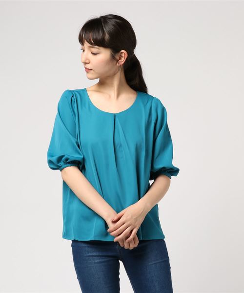 KOBE LETTUCE（コウベレタス）の「選べる4typeとろみ落ち感ブラウストップス（シャツ/ブラウス・レディース・オフホワイト/ベージュ/グリーン/ネイビー/ホワイト系その他/ブルー系その他/ホワイト系その他2/ベージュ系その他/グリーン系その他/ブルー系その他2/ホワイト系その他3/ブルー系その他3/ホワイト系その他4/ベージュ系その他2/グリーン系その他2/ブルー系その他4/ホワイト系その他5/ブルー系その他5/ホワイト系その他6/ベージュ系その他3/グリーン系その他3/ブルー系その他6/ホワイト系その他7/ブルー系その他7・FREE）」の14枚目の写真