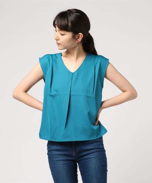 KOBE LETTUCE（コウベレタス）の「選べる4typeとろみ落ち感ブラウストップス（シャツ/ブラウス・レディース・オフホワイト/ベージュ/グリーン/ネイビー/ホワイト系その他/ブルー系その他/ホワイト系その他2/ベージュ系その他/グリーン系その他/ブルー系その他2/ホワイト系その他3/ブルー系その他3/ホワイト系その他4/ベージュ系その他2/グリーン系その他2/ブルー系その他4/ホワイト系その他5/ブルー系その他5/ホワイト系その他6/ベージュ系その他3/グリーン系その他3/ブルー系その他6/ホワイト系その他7/ブルー系その他7・FREE）」の16枚目の写真